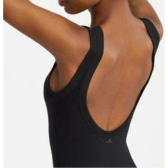 Alexander Wang x Uniqlo Heattech Black Ribbed Scoop Back Thong Bodysuit Size M - Picture 2 of 10